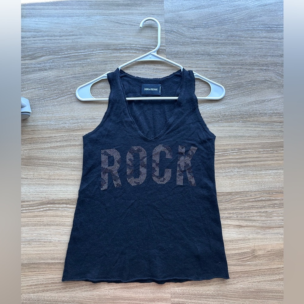 Zadig & Voltaire Black Rock Tank Top